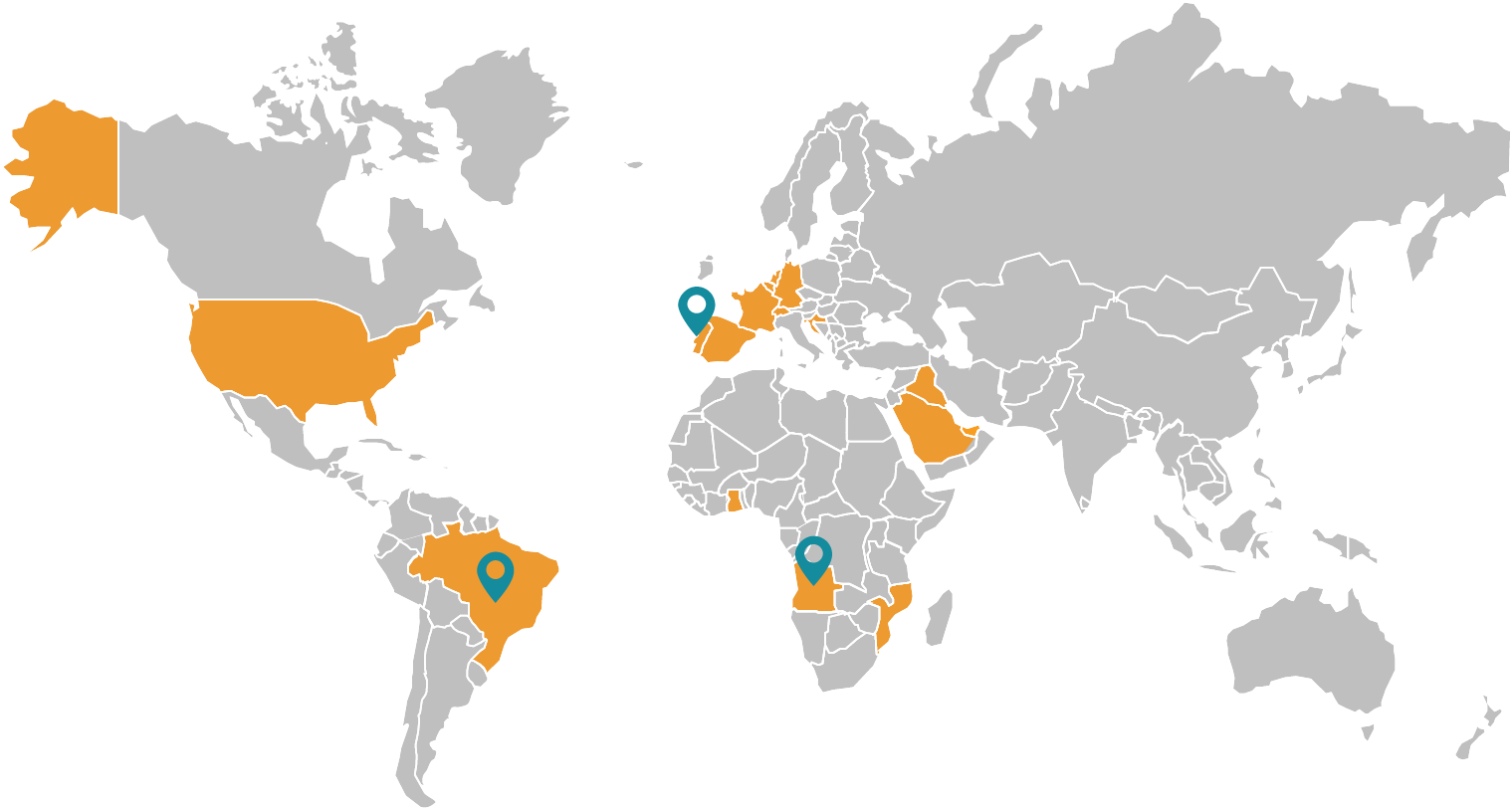 Link Consulting / Where We Are map